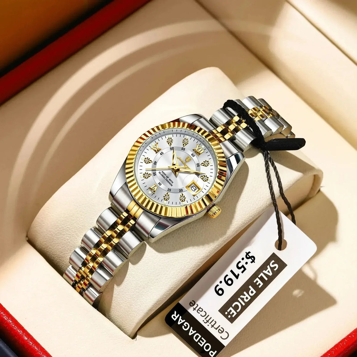 POEDAGAR 780 Luxury Elegant Watch Waterproof Women Watch Luminous Date
