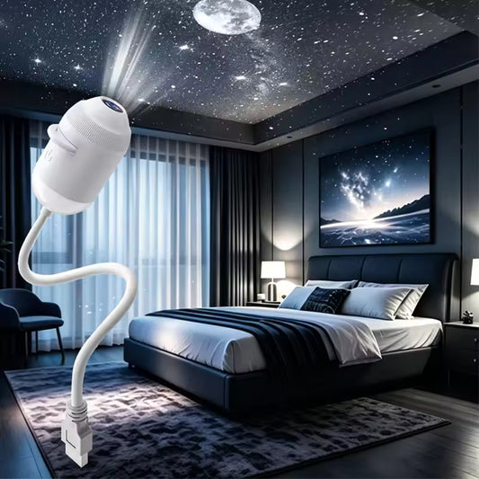 Mini Galaxy Plug-In Lamp – Rotating Starry Sky Nightlight
